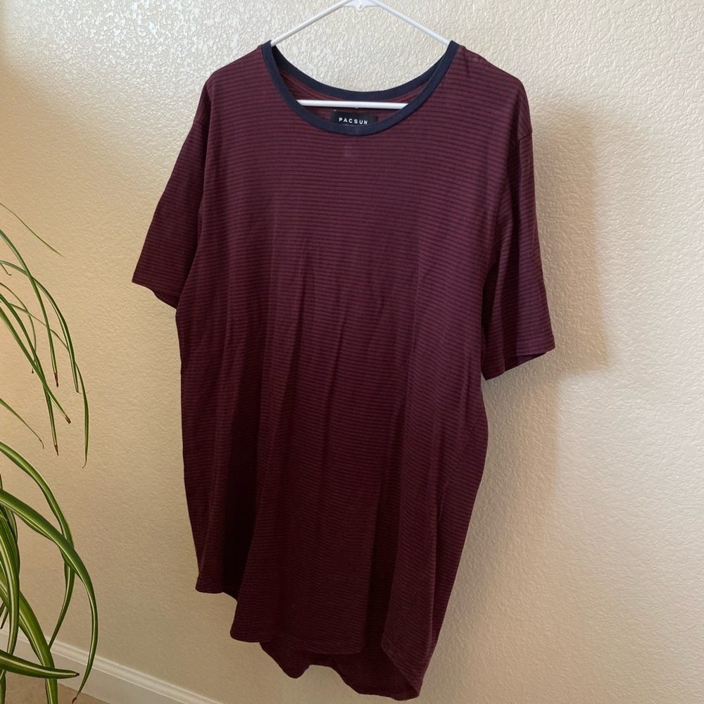 Scalloped PacSun striped shirt